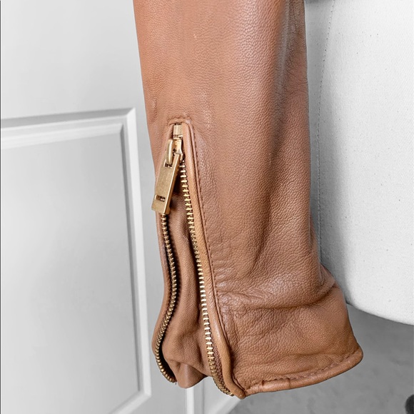 ZARA Women's Leather Biker Jacket - Picture 4 of 15